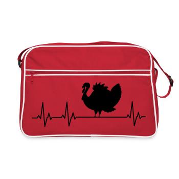 Dinde - Dinde - Thanksgiving - Sac Retro - rouge/blanc - Devant