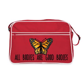 Étreinte du papillon monarque - Tous les corps - Sac Retro - rouge/blanc - Devant