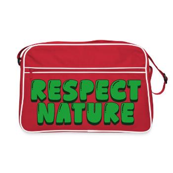 Respect Nature  - Retro Bag - red/white - Front