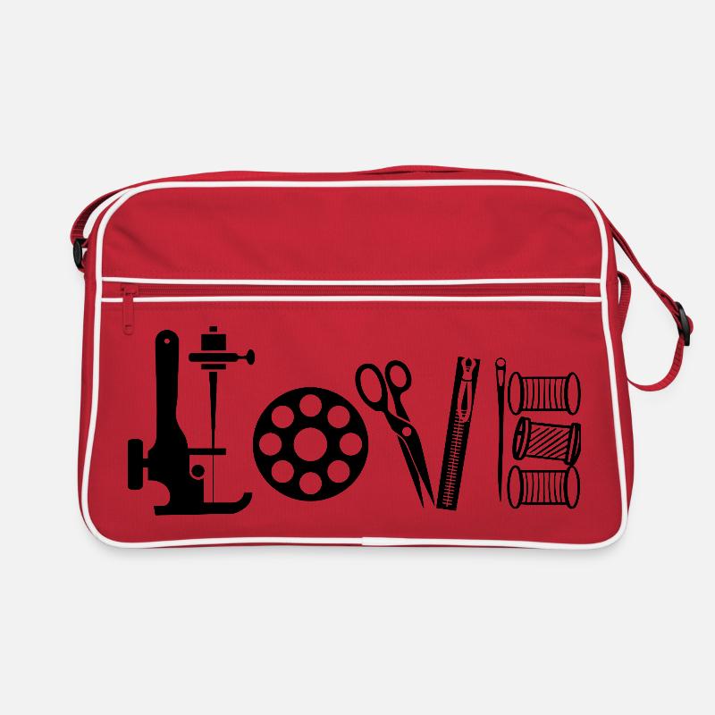 Love Sewing Tailor Handmade Sewing Machine Retro Bag