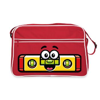 Niveau à bulle mignon outil bricolage - Sac Retro - rouge/blanc - Devant