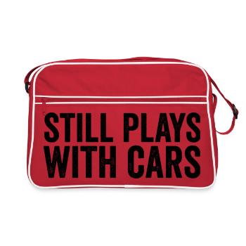 Still Playing with Cars – Funny Car Driver - Retro Bag - red/white - Front