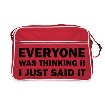 Citation drôle et cool - Sac Retro - rouge/blanc - Devant