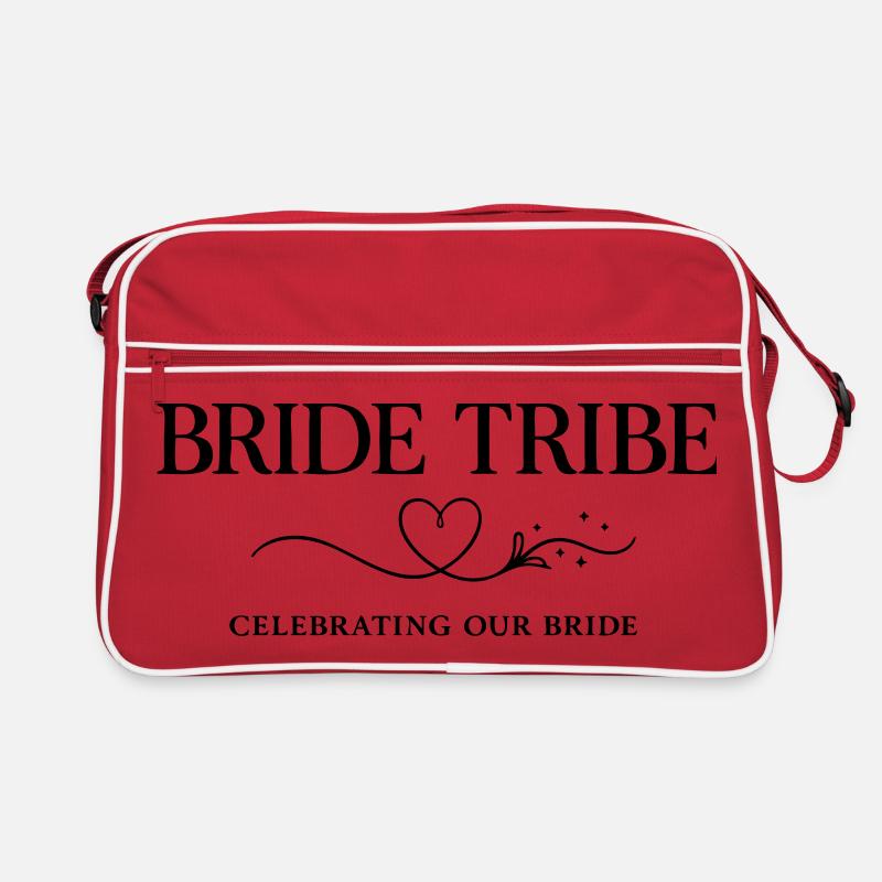 Bride Tribe! Heart Design Bachelor Party Bridal Crew Outfit Retro Bag