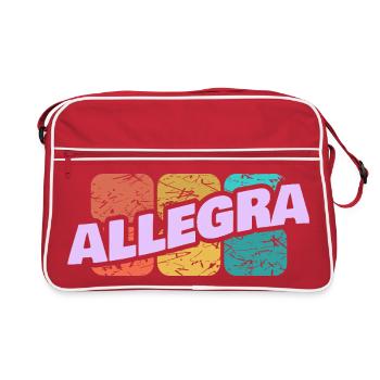 Vorname Allegra - Retro Tasche - Rot/Weiß - Vorne