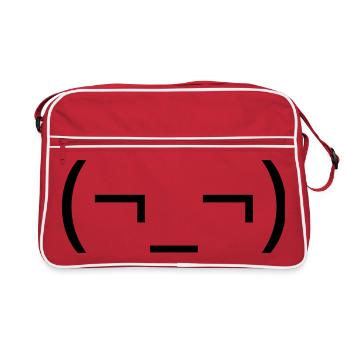 Dry Side Gare (¬_¬) Annoyed Emote - Retro Bag - red/white - Front