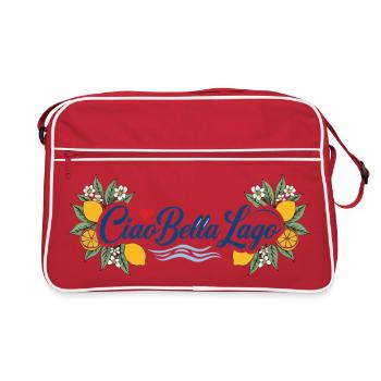 Ciao Bella Lago Motif Citron Vagues - Sac Retro - rouge/blanc - Devant