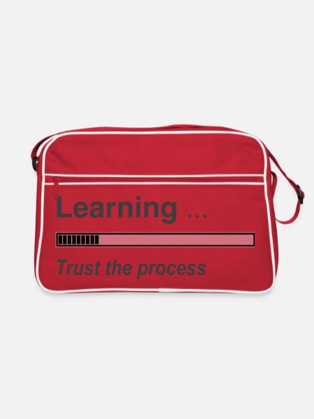 Ladeleiste lernen - Retro Tasche - Rot/Weiß - Vorne