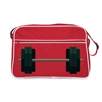 Barbell Dumbbell - Retro Bag - red/white - Front