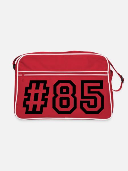 1985 Jahrgang 41. Geburtstag 41 Jahre alt - Retro Tasche - Rot/Weiß - Vorne