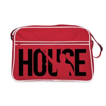 house - Retro Bag - red/white - Front