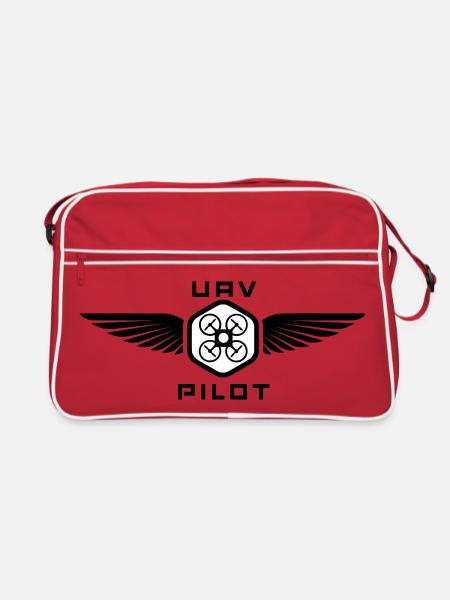 UAV PILOT2 - Retro Tasche - Rot/Weiß - Vorne