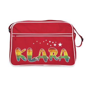 First name Klara maiden name Name gift colorful - Retro Bag - red/white - Front