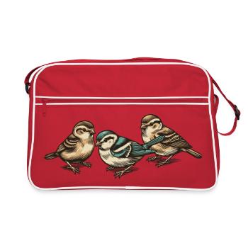 Trois petits oiseaux - Sac Retro - rouge/blanc - Devant