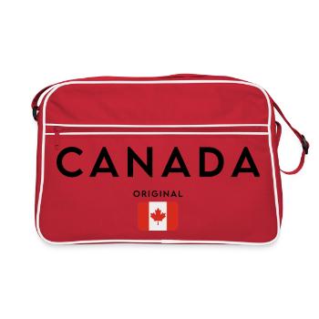 Canadian pride, minimalist sleek design - Retro Bag - red/white - Front