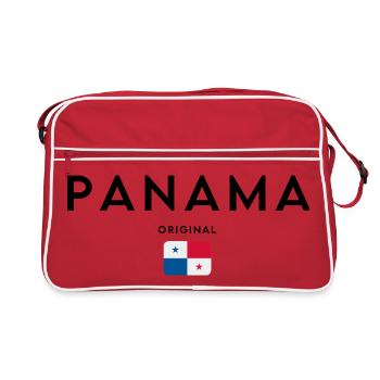 Fierté panaméenne, design minimaliste et élégant - Sac Retro - rouge/blanc - Devant