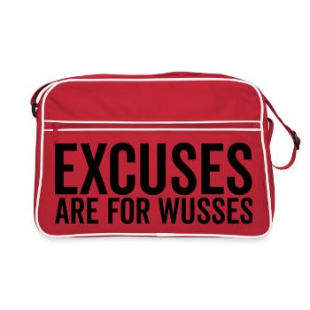 Excuses Are For Wusses - Retro Bag - red/white - Front