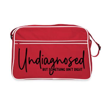 Undiagnosed but something ain't right - Retro Bag - red/white - Front