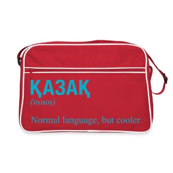 Kazakh language Kasachstan - Retro Tasche - Rot/Weiß - Vorne