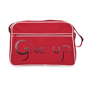Give Up Heart Lettering - Retro Bag - red/white - Front