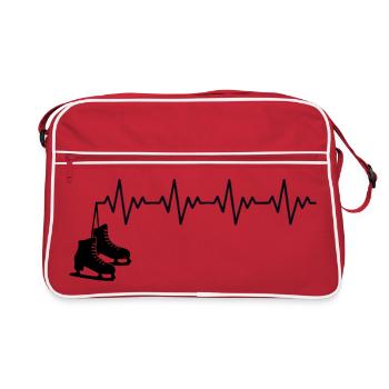 Schlittschuhe Eiskunstläufer Schlittschuh EKG - Retro Tasche - Rot/Weiß - Vorne