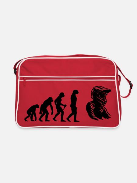 Statement für alle Motocross - Retro Tasche - Rot/Weiß - Vorne