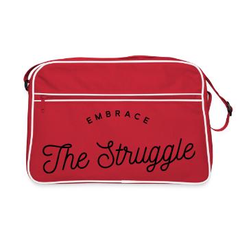 Embrace The Struggle - Motivation Retro Black - Retro Bag - red/white - Front