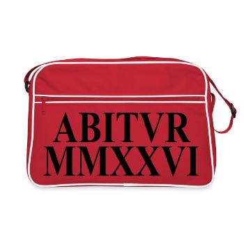 Abitur 2026 - Abitur - Roman numerals - Latin - Retro Bag - red/white - Front