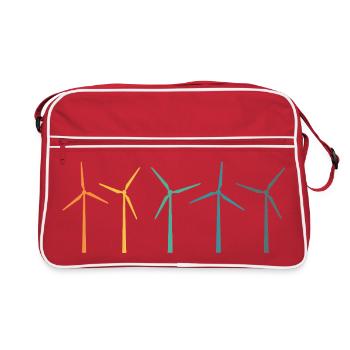 Pinwheel Retro Vintage Nature Conservation Nature - Retro Bag - red/white - Front