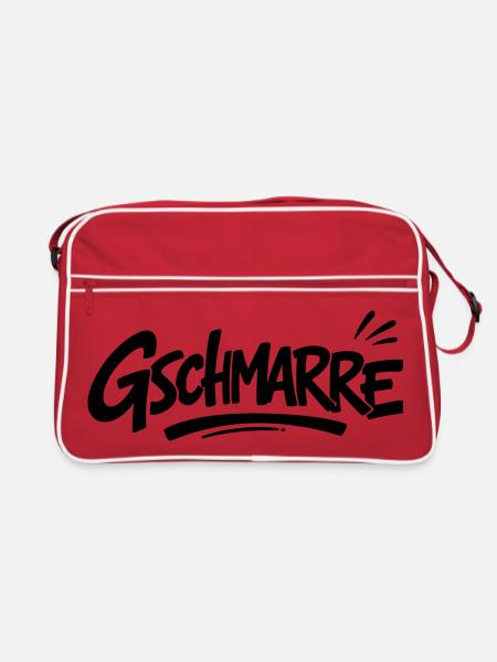 Gschmarre - Retro Tasche - Rot/Weiß - Vorne