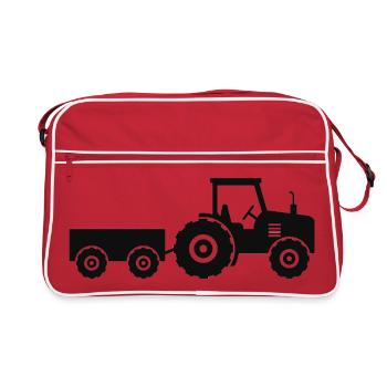 Tracteur agricole - Sac Retro - rouge/blanc - Devant