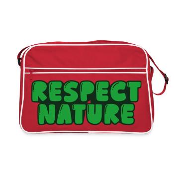 Respecter la nature - Sac Retro - rouge/blanc - Devant