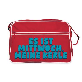 Es ist Mittwoch meine Kerle - Retro Tasche - Rot/Weiß - Vorne