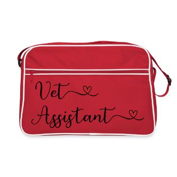 Assistant vétérinaire - Sac Retro - rouge/blanc - Devant