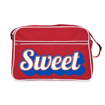 Sweet Retro Schriftzug Vintage - Retro Tasche - Rot/Weiß - Vorne