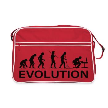 Evolution Gamer | Computer Freak Nerd PC - Retro Tasche - Rot/Weiß - Vorne