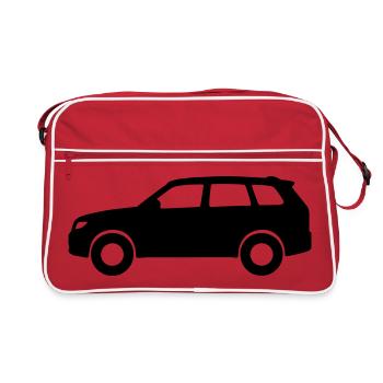 Silhouette de la voiture - Sac Retro - rouge/blanc - Devant