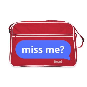 Miss me? - Retro Bag - red/white - Front