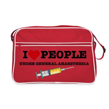 Funny Anesthesiologist Anesthetist Gift for Doctor - Retro Bag - red/white - Front