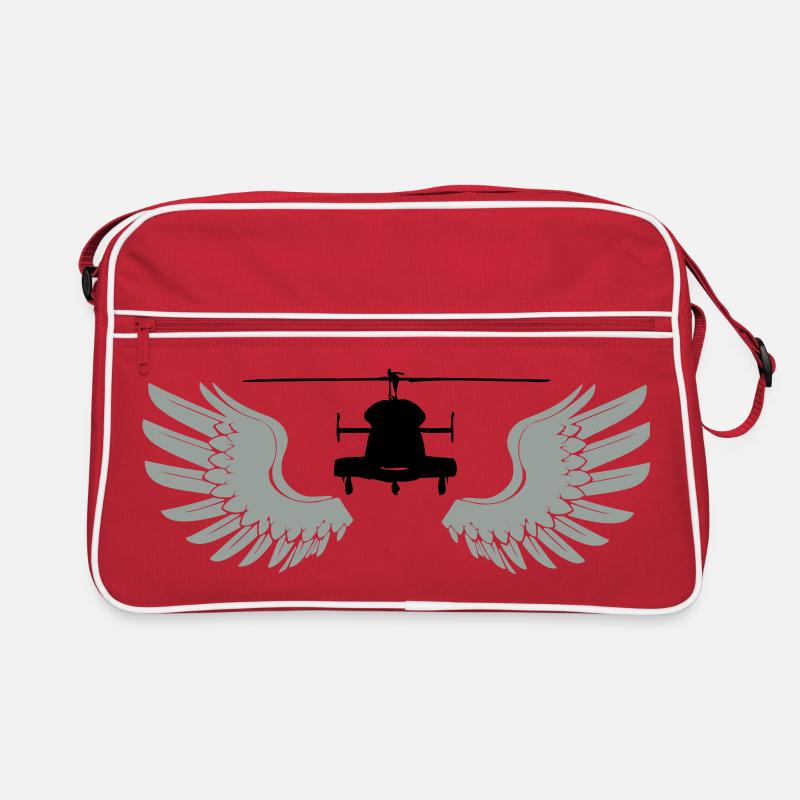 Hélicoptère avec ailes Sac Retro