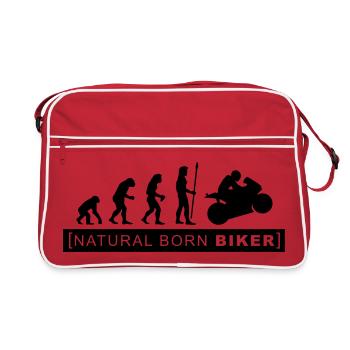 natural born biker - Sac Retro - rouge/blanc - Devant