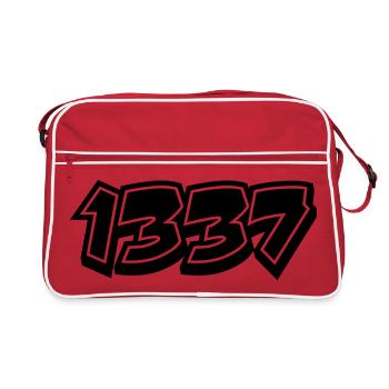 leet Noob N00b 1337 - Sac Retro - rouge/blanc - Devant