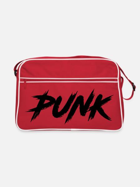PUNK - Retro Tasche - Rot/Weiß - Vorne