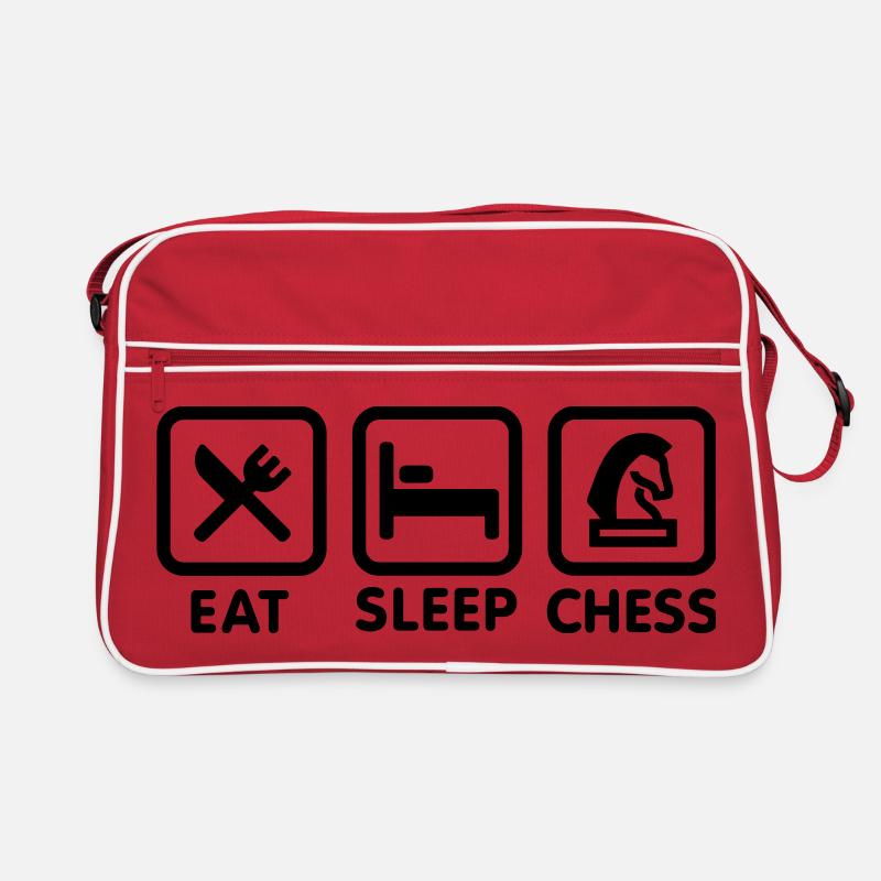 Eat - Sleep - Play chess / Eat, Sleep, chess Retro Bag