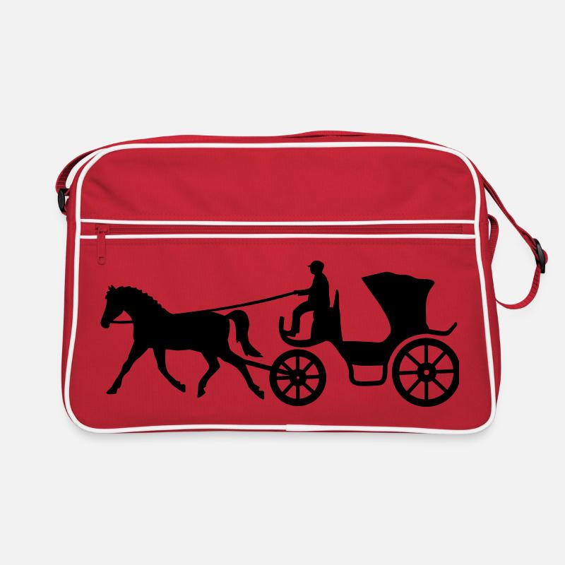 kutsche kutscher pferd geschenkidee Retro Tasche