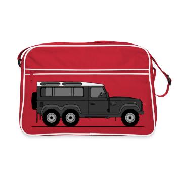 Defender 6x6 Noir - Sac Retro - rouge/blanc - Devant