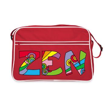 Zen et yoga - Sac Retro - rouge/blanc - Devant