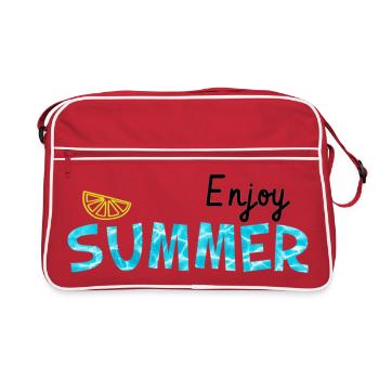 Profitez de l’été - Lime cool cadeau d’été - Sac Retro - rouge/blanc - Devant