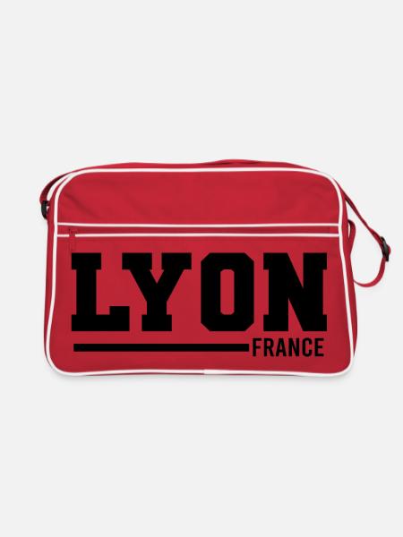 Lyon | Frankreich - Retro Tasche - Rot/Weiß - Vorne