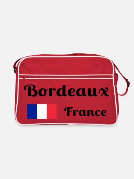 Bordeaux France- Stylish prints - Retro Bag - red/white - Front